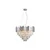 Kristalni luster na sajli PLAZA 9xE14/40W/230V, prečnik 60 cm, srebrne boje