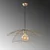 Opviq Luster Mantar-6503, 70x70x124cm, IP20, Zlatne boje
