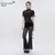Ženske hlače DEVIL FASHION - Gothic Drawstring Mesh Splice Flared - EPT012