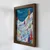 WallXpert uramljena MDF slika NAL006-70, skijaši na snežnoj padini među šarenim jelkama, reljefni stil, 50 x 70 cm