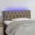 Vidaxl LED posteljno vzglavje taupe 100x7x78/88 cm blago