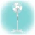 HOME Stojeći ventilator SF 43 WH 45W beli