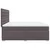 Vidaxl Box spring postelja z vzmetnico siva 200x200 cm umetno usnje