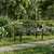 MultiGarden metalna baštenska klupa sa dekorativnim naslonom, 120 × 50 cm