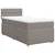 Vidaxl Box spring postelja z vzmetnico taupe 100x200 cm blago