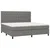 Vidaxl Box spring postelja z vzmetnico LED temno siva 200x200 cm blago