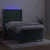 Vidaxl Box spring postelja z vzmetnico LED tem. zelena 80x200 cm žamet