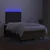 Vidaxl Box spring postelja z vzmetnico LED tem. rjava 120x200 cm blago
