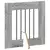Vrata za pse s postoljem 8 pcs Siva sonoma 60 x 60 cm