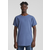 Mens Long Shaped Turnup Tee T-Shirt - Blue
