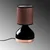 Opviq Stona lampa 8014, 17x17x33 cm, IP20, Braon-crna
