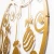 Wallity XMASGOLD 028 Zidna dekoracija, 60x64cm, Zlatne boje