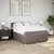 Vidaxl Box spring postelja z vzmetnico taupe 140x200 cm blago