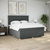 vidaXL Box spring postelja z vzmetnico temno siva 200x200 cm blago