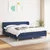 Vidaxl Box spring postelja z vzmetnico modra 180x200 cm blago
