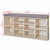 Den 242555 Shoe Storage Bench 10 Compartments Oak Colour