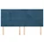 vidaXL Vzglavje postelje temno modro 200x5x118/128 cm žametno