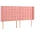 Greatstore Box spring postelja z vzmetnico roza 200x200 cm žamet