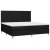 vidaXL Box spring postelja z vzmetnico LED črna 200x200 cm blago