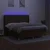Vidaxl Box spring postelja z vzmetnico LED temno rjava 180x200cm blago