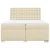 Vidaxl Box spring postelja z vzmetnico krem 200x200 cm blago