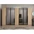 Hanah Home ormar sa reflektujućim staklom Nisa 20615, 315 cm, dore