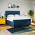 Vidaxl Box spring postelja z vzmetnico modra 180x200 cm blago