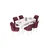 Hanah Home Set Trpezarijski sto i 6 stolica Nef, Bordo-beli