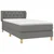 Vidaxl Box spring postelja z vzmetnico temno siva 80x200 cm blago