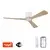 ZEVENTI - LED plafonski ventilator AUREX LED/24W/230V Wi-Fi Tuya bela/hrast + daljinski upravljač
