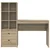 Stol s ladicama s policom s pohranom 2 pcs Sonoma hrast