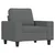 3-dijelni set sofa tamnosivi od tkanine