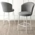 HANAH HOME Set 4 barske stolice Fora Grey White