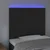 LED uzglavlje crno 100x5x118/128 cm baršunasto