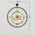 Wallity Zidni sat Mclock-00119, 58x65x7 cm, Crni