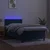 Vidaxl Box spring postelja z vzmetnico LED temno modra 80x200 cm žamet