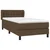 Vidaxl Box spring postelja z vzmetnico temno rjava 90x200 cm blago