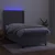 Krevet box spring s madracem LED svjetlosivi 100x200 cm baršun