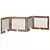 Vrata za pse s postoljem 4 pcs Staro drvo 100 x 80 cm