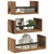Set zidnih polica 3 pcs Staro drvo 40x16x14cm Konstruirano drvo