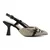 Mona shoes Ženske sandale na štiklu, Krem-crne
