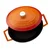 Oval saucepan, cast iron, 25 cm, Folk range, orange color - LAVA bra