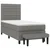 Vidaxl Box spring postelja z vzmetnico temno siva 80x200 cm blago