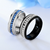 Prsten NO-17164 - Crna / Srebrna / 69mm KP17164