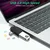 OTG adapter Techsuit TwoVoltX A16 USB-A v USB-C in Micro-USB 3v1, aluminij - črn