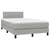 Vidaxl Box spring postelja z vzmetnico LED sv. siva 120x190 cm blago