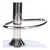 shumee Inge BARSKI STOL NASTAVLJIV 60-81 cm siv/krom