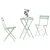 Sklopivi bistro set 3 pcs Morska pjena Čelik