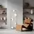 Aberto Design Podna lampa Corner 13776 , 35 x 35 x 157 cm, 2 x E27 & 3 x E14 s, 250 cm Kabl, Zlatne boje