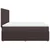 Vidaxl Box spring postelja z vzmetnico temno rjava 180x200 cm blago